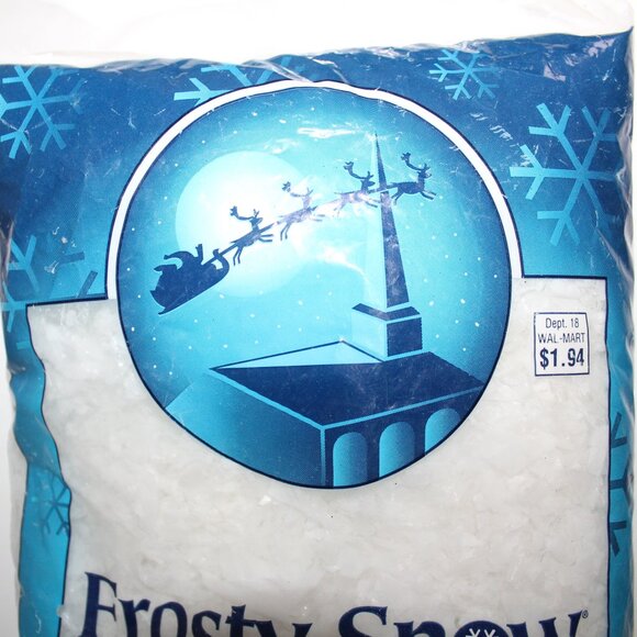 Vintage Frosty Snow 3 1/2 QT Dry Measure ~ Decorative Snow Union Wadding New - Picture 3 of 5